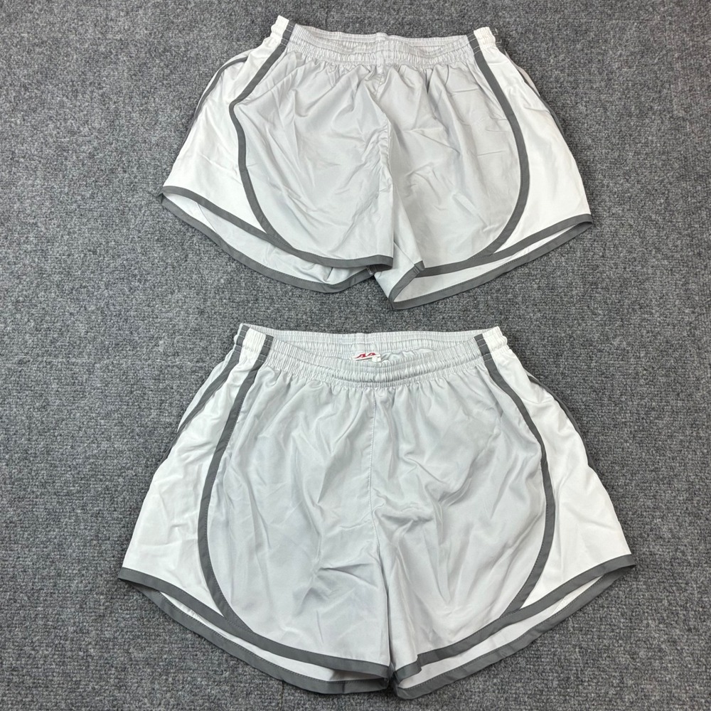 Lot of 2 A4 Mens Running Shorts Silver White NW5341 Medium Athletic Track Gym
